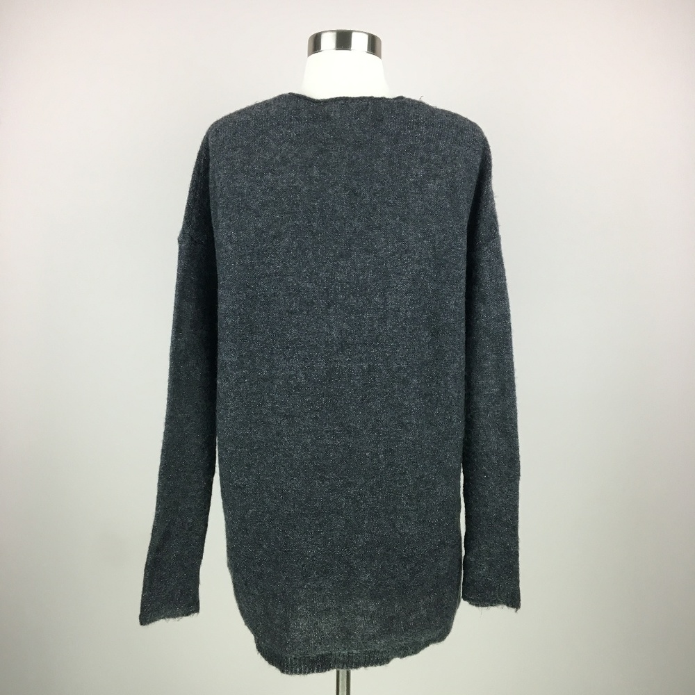 Gap Gray Sparkle Wool Blend Pullover Sweater M - image 6